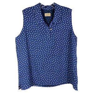VTG Wrangler Top Blue White All‎ Over Star Print Western Medium Tank Top 1278